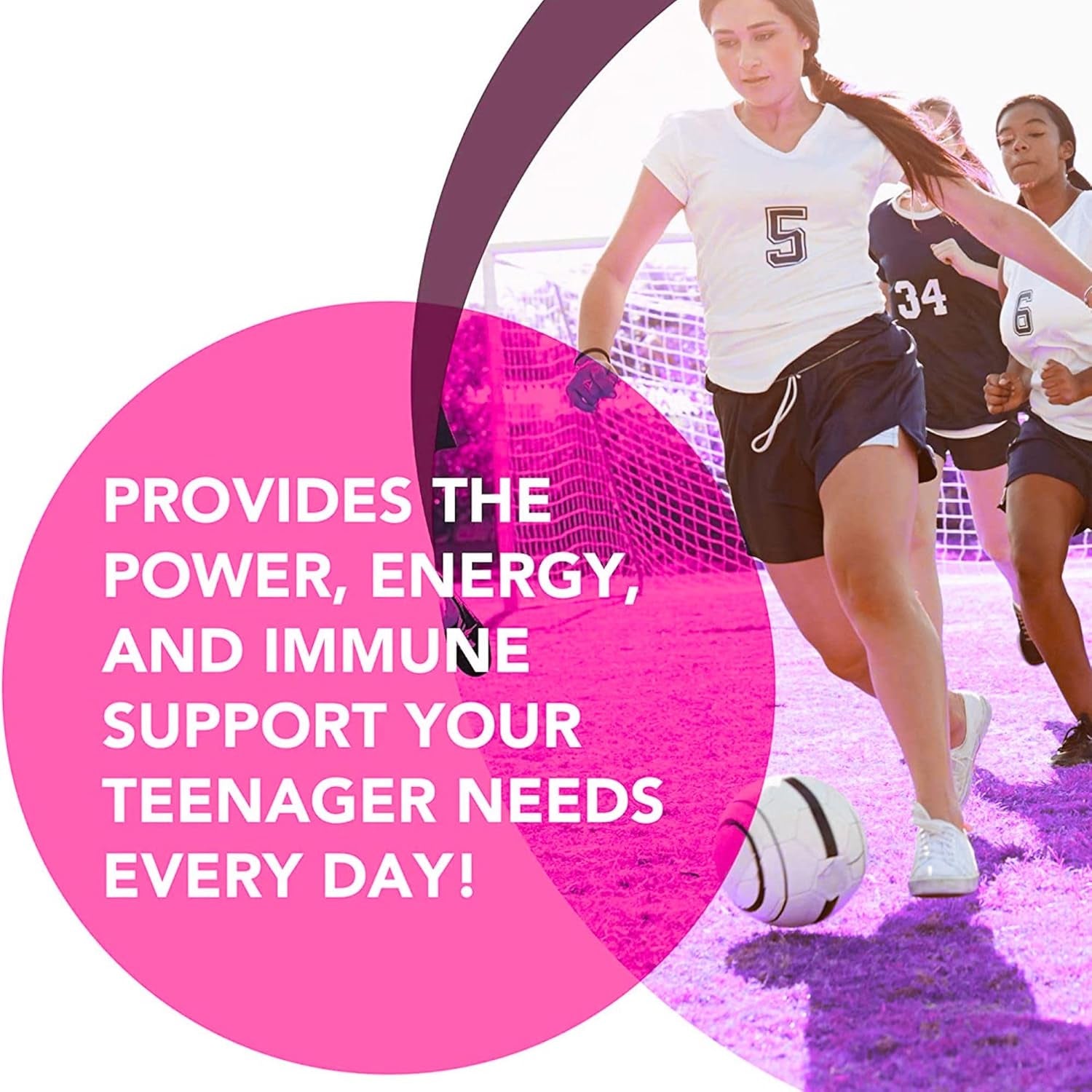 Naturesplus Source of Life Power Teen for Her - Food Based Chewable Multivitamin Vitamins for Teenagers - Vegan, Gluten Free - 60 Chewable Tablets