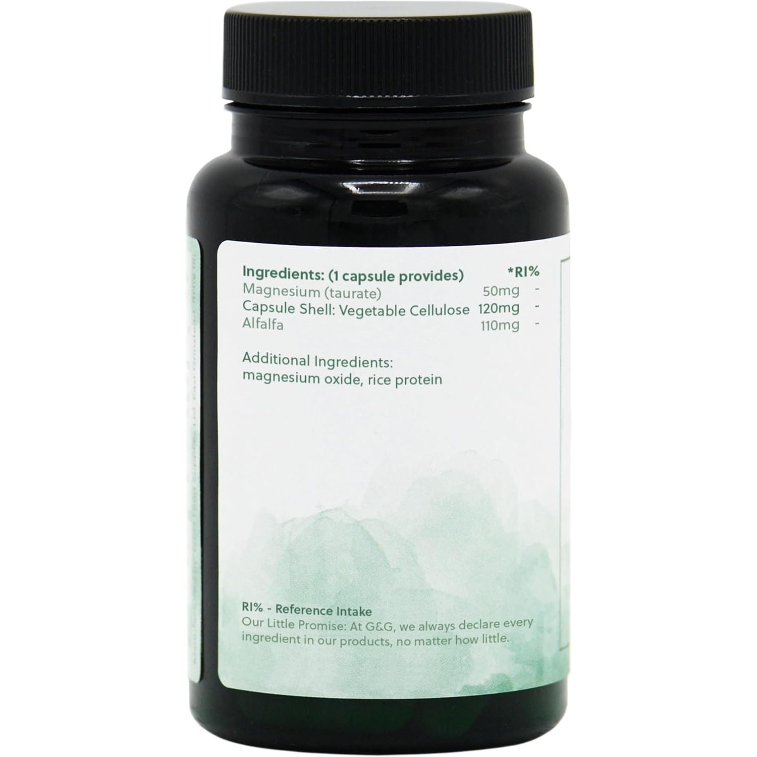 Magnesium Taurate 50Mg - 60 Vegan Capsules, Highly Absorbable Chelated Magnesium with Taurine - Made in the UK by G&G Vitamins