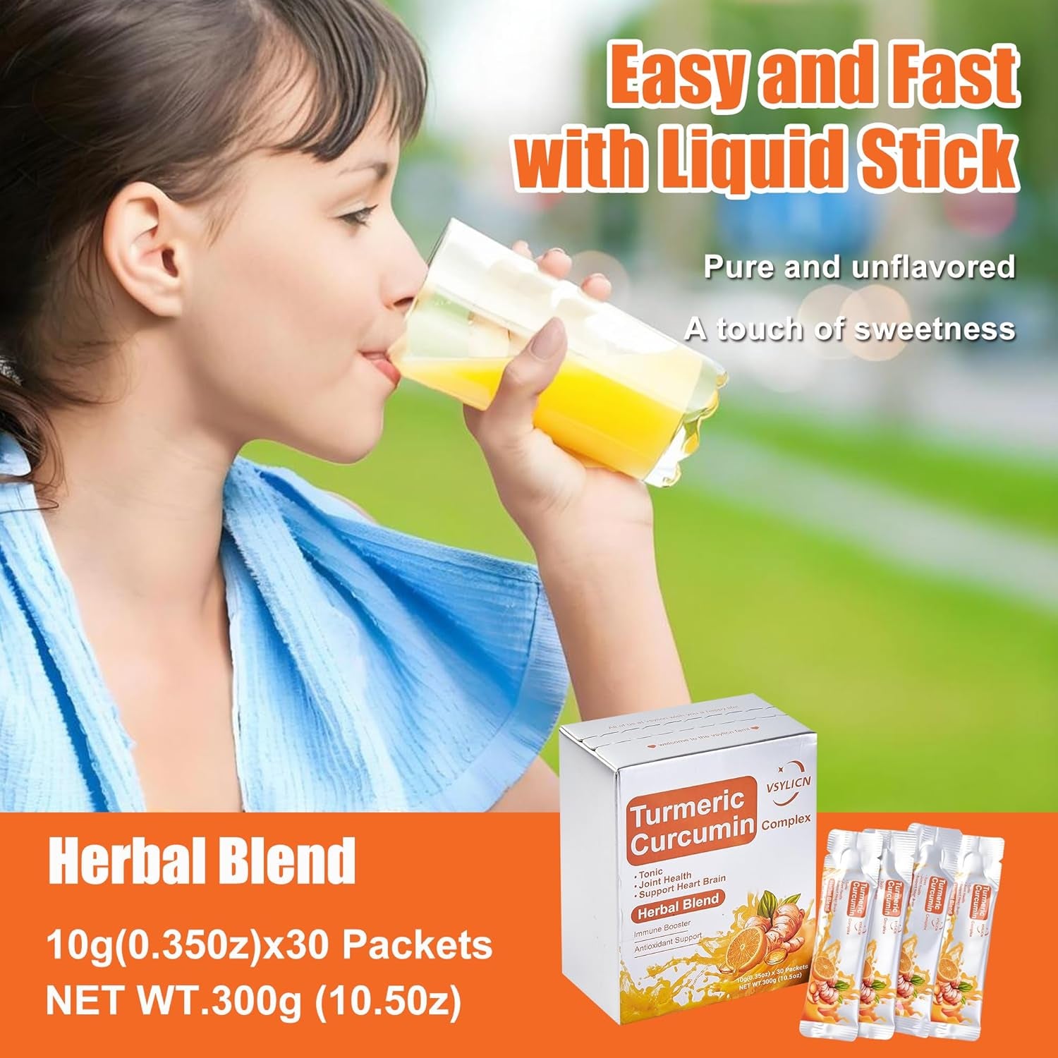 Turmeric Liquid with Black Pepper & Ginger - High Strength Curcumin Supplements - Easy Swallow Liquid Drink - Immune System Booster - Natural Energy Drink - No Added Sugars, Vegan - 1 Month Supply