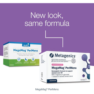 Metagenics Megamag Perimeno - with Vitamin B6 & B12, Magnesium Glycinate, Sage, Ashwagandha and Saffron - 60 Tablets