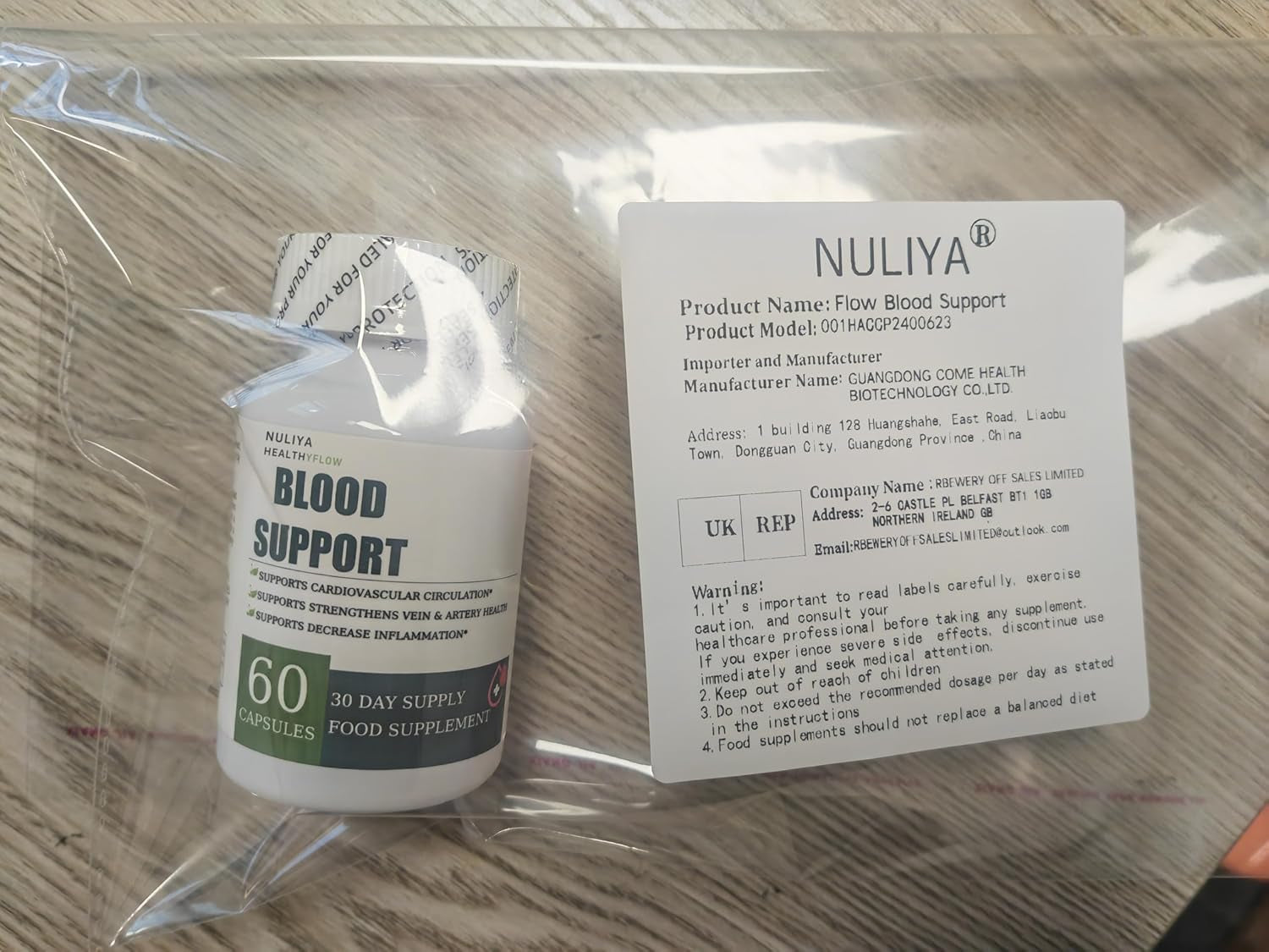 Healthy Flow Blood Support，Improved Blood Flow Supplement，Supplement with Vitamins & Minerals （60 Capsules）