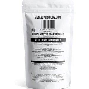Sea Moss and Bladderwrack 120 Capsules (3600Mg) | Vegan | Wild Harvested Sea Moss | Non GMO | Dr Sebi Irish Sea Moss