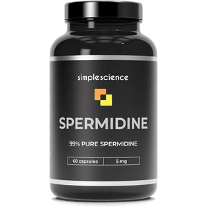 Ultra Pure SPERMIDINE | 60 Servings | 99% Pure Spermidine Content | 5Mg per Capsule | Anti-Ageing & Longevity Supplement | Lab Tested | 100% Natural and Non-Gmo