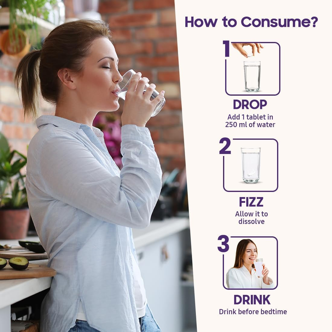 Fast&Up Magnesium - 300Mg Magnesium & 10Mg Zinc - 20 Tablets - Refreshing Blackcurrant & Lime Flavour