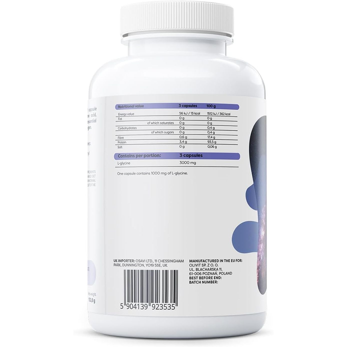 Osavi Glycine 1000Mg – 120 Vegan Capsules | High–Potency Glycine for Cognitive & Sleep Support
