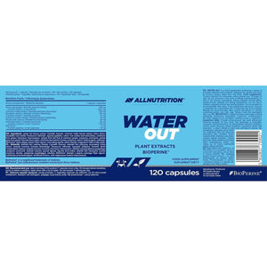 ALLNUTRITION Water Out Food Supplement to Remove Excess Water - Natural Detoxification and Weight Loss with Plant Extracts Bioperine 120 Capsules