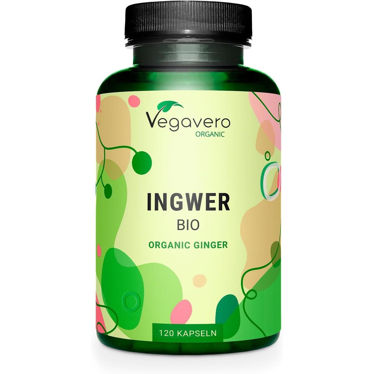 Vegavero Organic Ginger Capsules | 650 Mg Root Powder | NO Additives | Lab-Tested | 120 Units | Vegan