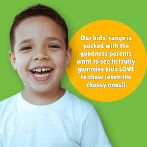 Chewy Vites Kids Immune Support, 60 Kids Vitamins Gummies, High Strength Vitamin D, Vit C, B6, B12, Zinc, Selenium, 2 Months Supply, Real Fruit Juice, Vegan, Age 3 +, Orange Flavour