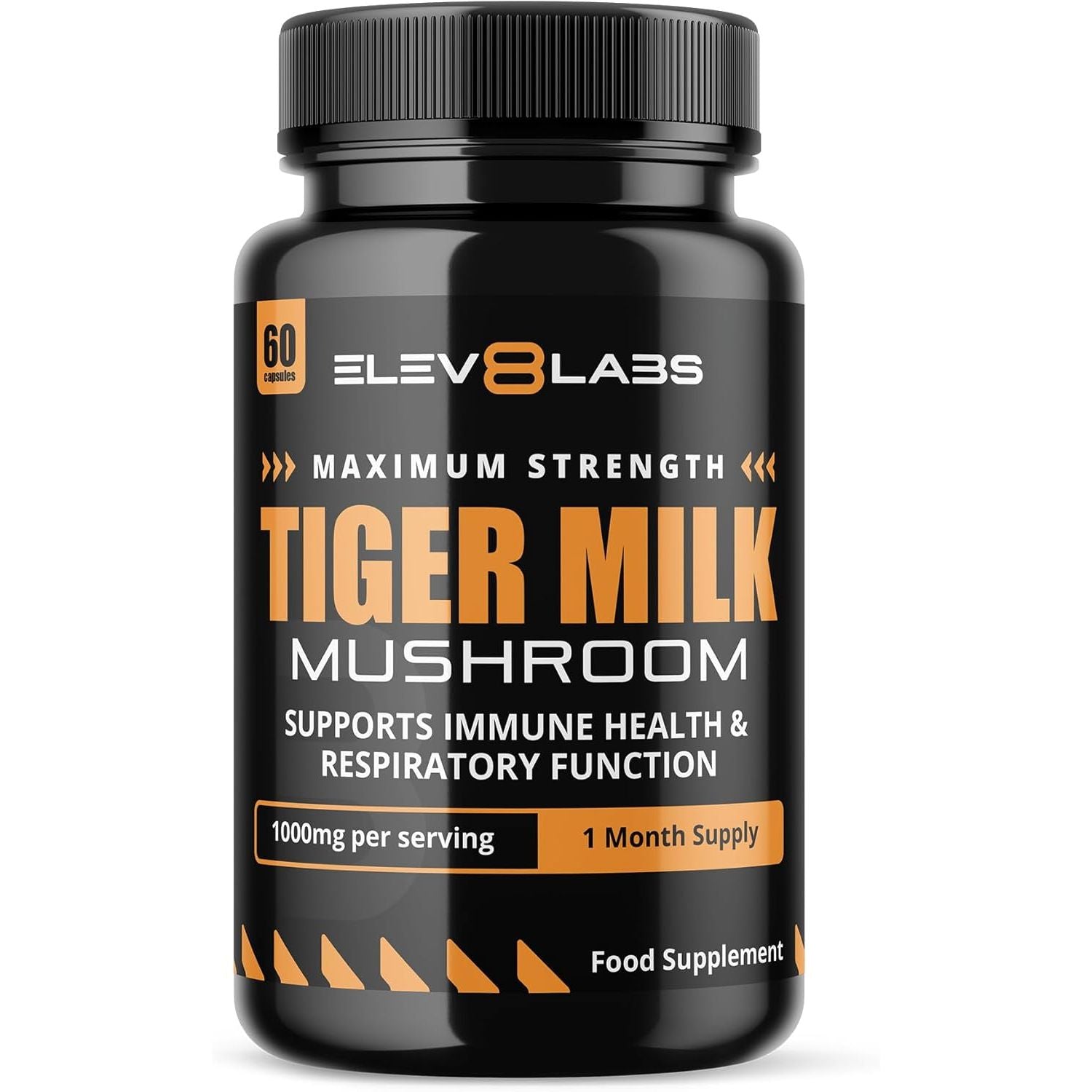 Tiger Milk Mushroom Capsules 1000Mg - High Strength | 60 Capsules | Natural Adaptogen for Immunity & Respiratory Health | Supports Daily Wellness & Vitality | 1 Month Supply, 2 a Day