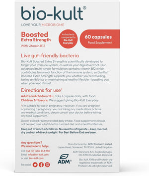 Bio-Kult Boosted Extra Strength Gut Health| 14 Strains | Probiotics for Women & Men | Immune & Digestive Support | Shelf-Stable, Non-Gmo, Gluten-Free | 60 Capsules
