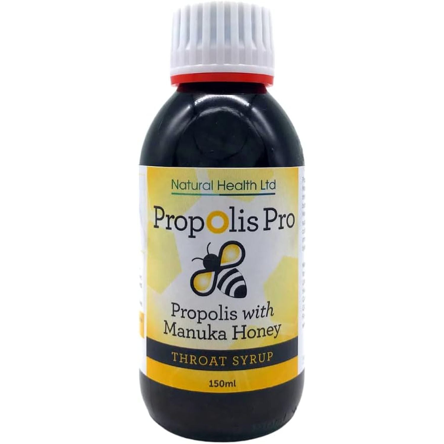 Propolis Pro Sore Throat Syrup with Manuka Honey, Bee Propolis, Vitamin C & Cooling Menthol – 150Ml | Natural, Vegetarian-Friendly Soothing Syrup for Kids & Adults