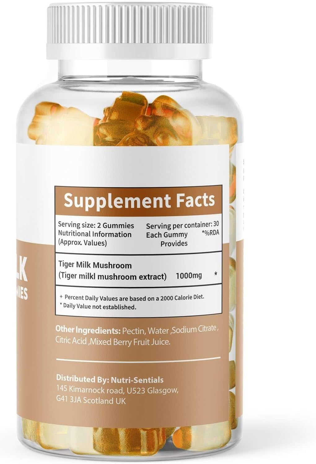 Tiger Milk Mushroom Gummies – High-Strength Dietary Supplement for Immune Support and General Wellness, 1000Mg, 60 Count