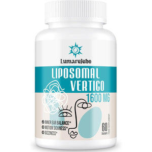 Lumarejebo Liposomal Vertigo Softgel 1600Mg, Inner Ear Balance Supplement with Ginger & Ginkgo Extract for Adults, Motion Sickness & Dizziness Balance, 60 Softgels (Pack of 1)