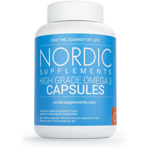 Nordic Supplements High Strength Pharmaceutical Grade Omega 3 Fish Oil 1000Mg Capsules - Pot of 180 Capsules