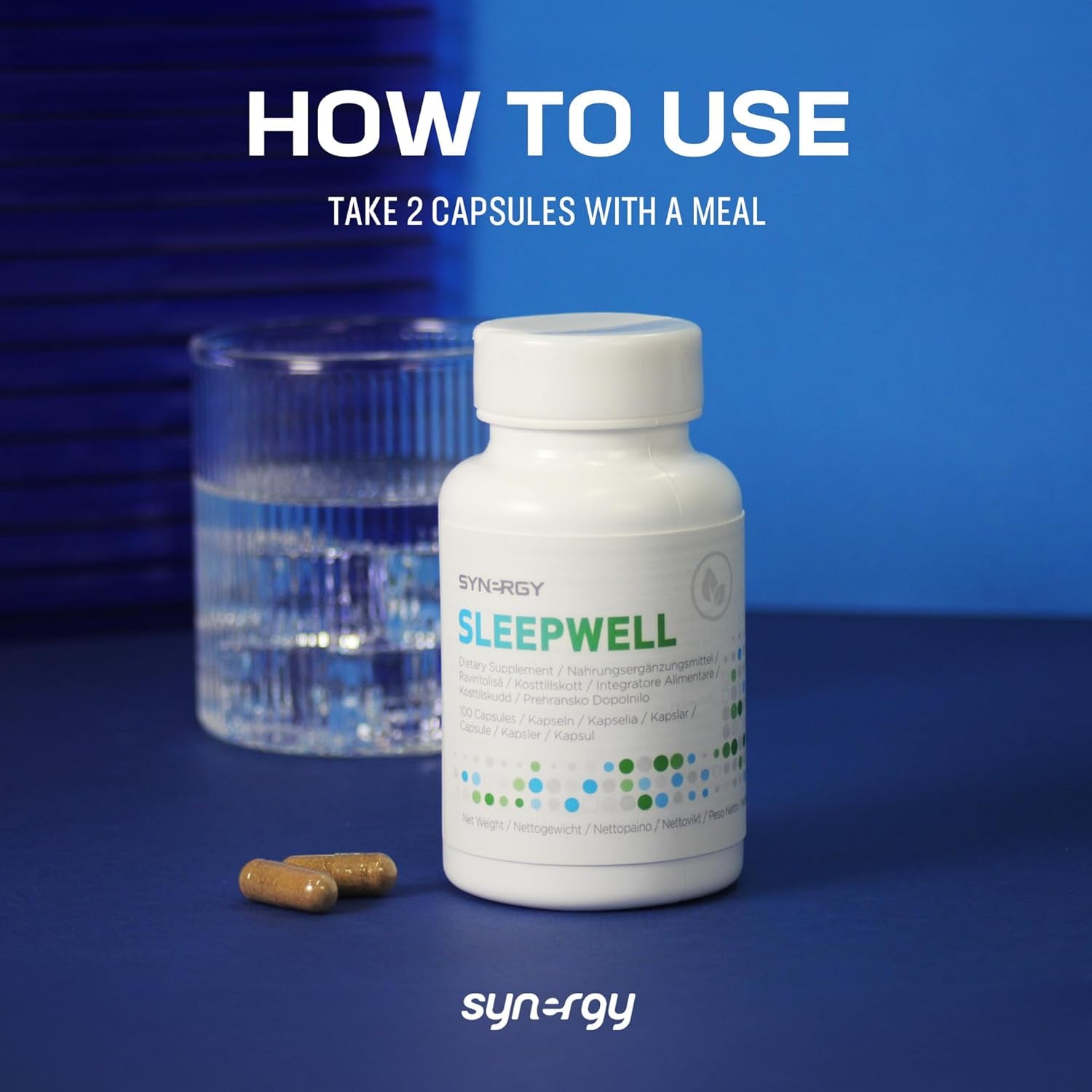 Synergy Worldwide Sleepwell 100 Capsules | Relaxation Supplement with Valerian Root, Passionflower, and Hop Flower | Supports Nervous System Health | Helps Reduce Anxiety and Promote Calm | 39 Gr