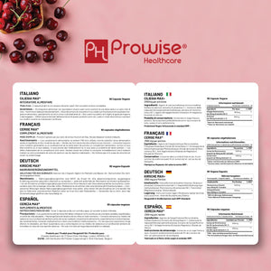 Cherry Max+ (Pack of 2) 2100Mg Montmorency Cherry Added with Black Cherry I 90 Vegan Capsules High Strength I Made in the UK by Prowise Healthcare