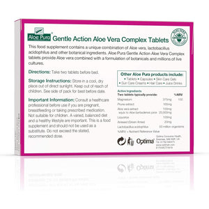 Aloe Pura Aloe Vera Gentle Action Complex Tablets , Natural , Vegetarian , Cruelty Free , Food Supplement, Botanical Blend , 30 Tablets