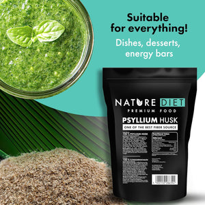 Nature Diet - Psyllium Husk 1000 G | Source of Fibre | Digestion | Detox, Packaging May Vary