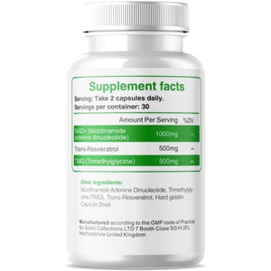NAD Supplement 1000Mg with True NAD+ 500Mg & Resveratrol 250Mg for Cellular Energy and Healthy Aging Support