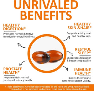 Pumpkin Seed Oil Capsules, Pumpkin Seed Oil Capsules Cold-Pressed 1,000 Mg per Serving, Supports Prostate Function, Hair Health, Rich in Essential Fatty Acids & Zin