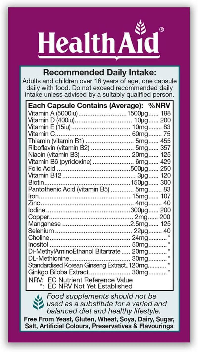 Healthaid Multimax for Men Multivitamins and Minerals, 30 Capsules