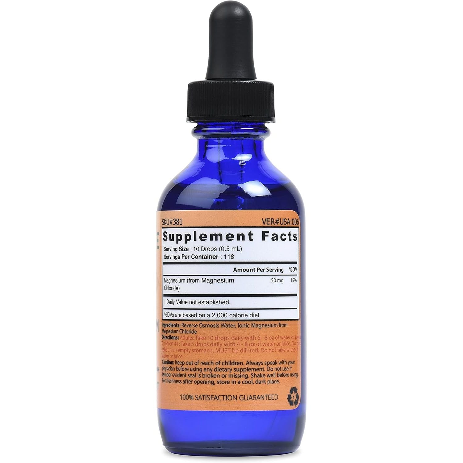 (Glass Bottle) Good State - Liquid Ionic Magnesium Ultra Concentrate (10 Drops Equals 50 Mg) (100 Servings per Bottle)