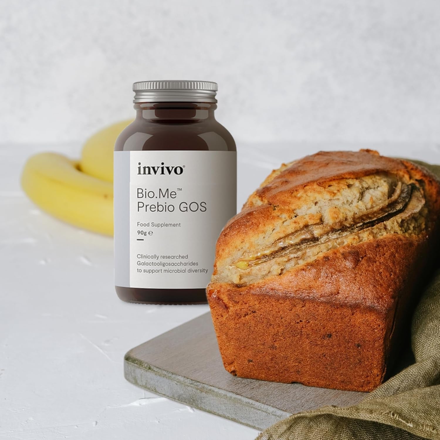 Invivo Bio.Me Prebiotic GOS Powder (90G - 45 Servings per Pack) - Galactooligosaccharides Prebiotic Fibre Supplement to Support Microbial Diversity - Soluble Heat Stable Fibre Powder - Non-Gmo, GMP