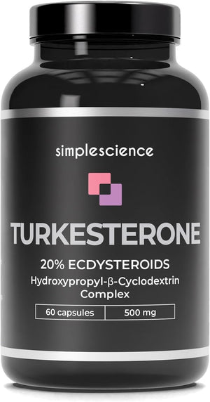TURKESTERONE 500Mg | 20% Ecdysteroids | Hydroxypropyl-Β-Cyclodextrin Complex | 60 X 500MG Capsules | Lab Tested | Sports Performance Supplement | 100% Natural and Non-Gmo
