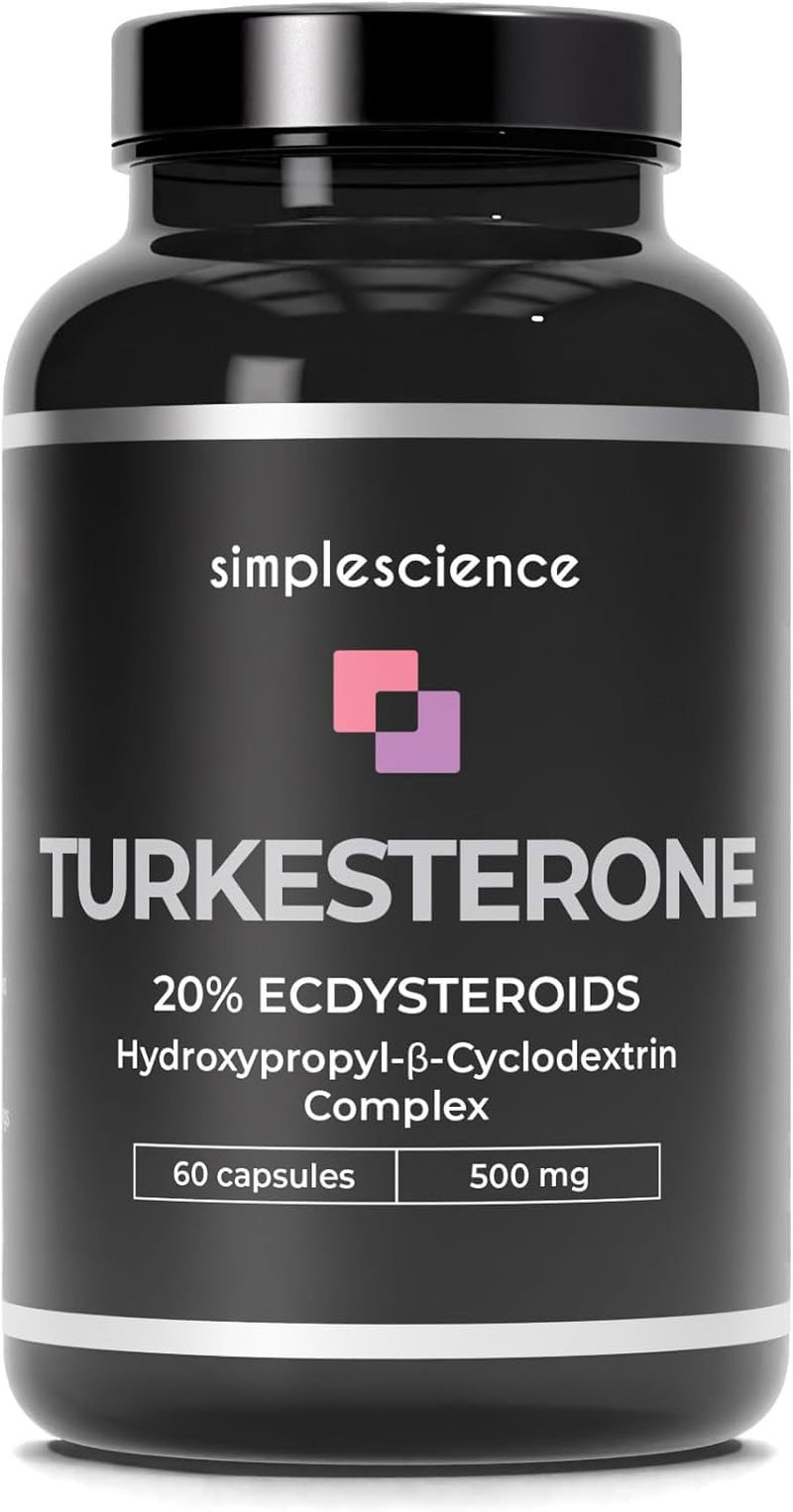TURKESTERONE 500Mg | 20% Ecdysteroids | Hydroxypropyl-Β-Cyclodextrin Complex | 60 X 500MG Capsules | Lab Tested | Sports Performance Supplement | 100% Natural and Non-Gmo