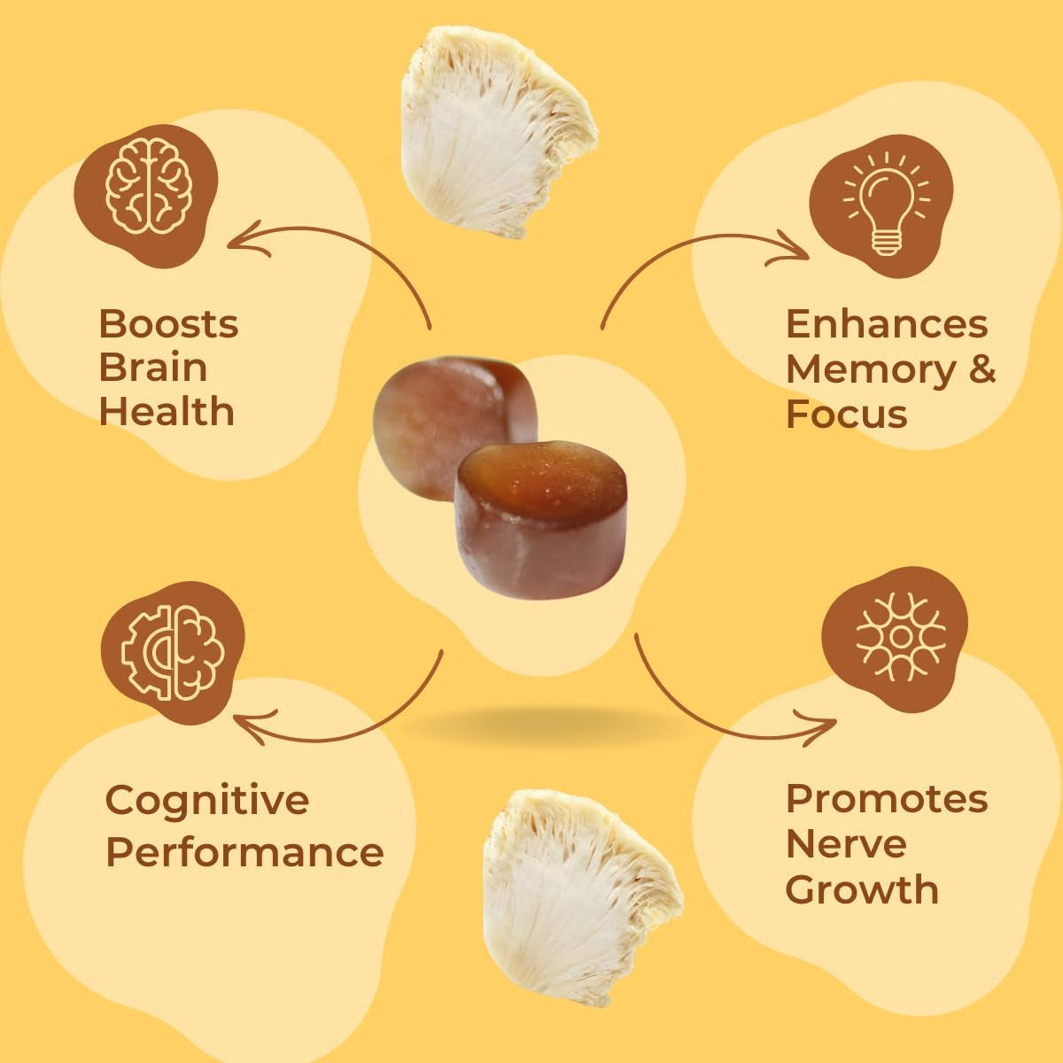 SOOL Lion'S Mane Mushroom Gummies, 2000Mg, 60Pcs