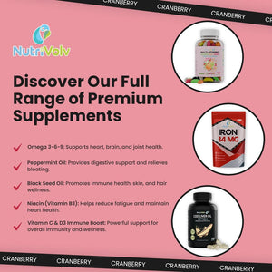 Cranberry 12,000Mg Tablets — 120 Tablets Non-Alcoholic & Gluten-Free Antioxidant Syrup — Fights Urinary Tract Infections & Strengthens Your Immunity — Naturally Extracted Pure Cranberries