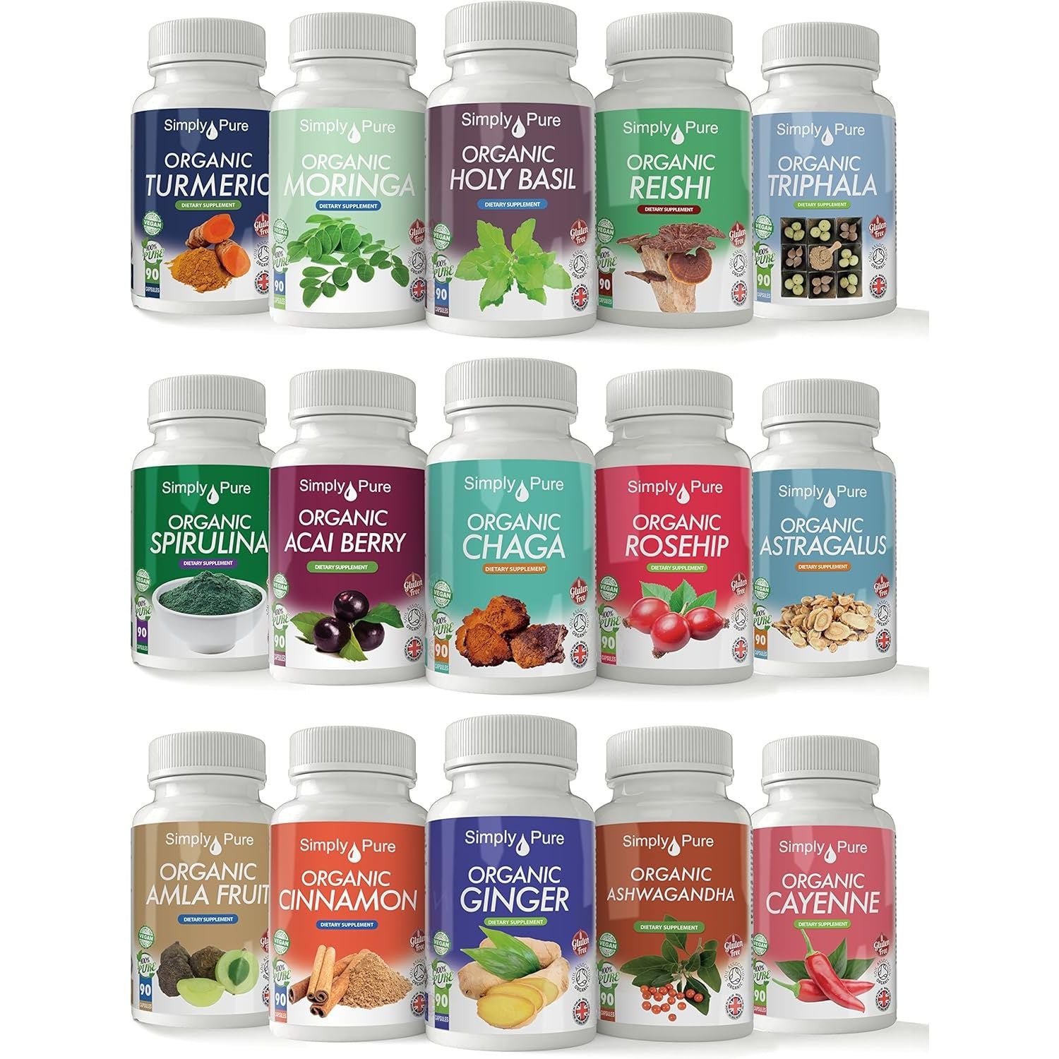 Simply Pure Organic Moringa Oleifera for Heart Health | 500Mg Capsules X 90 | 100% Pure Soil Association Certified | Gluten Free | GM Free | Vegan