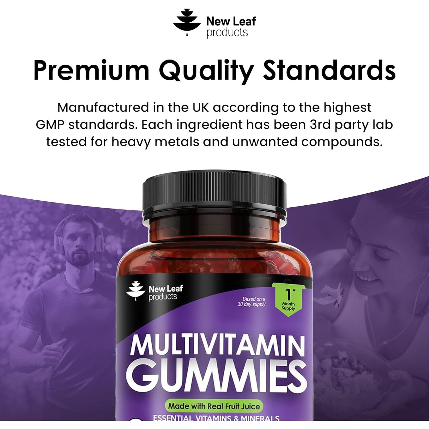 Multivitamin Gummies High Strength for Men Women - Vegetarian +14 Essential Vitamins & Minerals - Gluten Free, Non-Gmo Multi Vitamins Chewable Adults Vitamin C a D E B12 B6 & Biotin, Zinc & Iodine