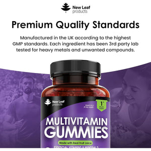 Multivitamin Gummies High Strength for Men Women - Vegetarian +14 Essential Vitamins & Minerals - Gluten Free, Non-Gmo Multi Vitamins Chewable Adults Vitamin C a D E B12 B6 & Biotin, Zinc & Iodine