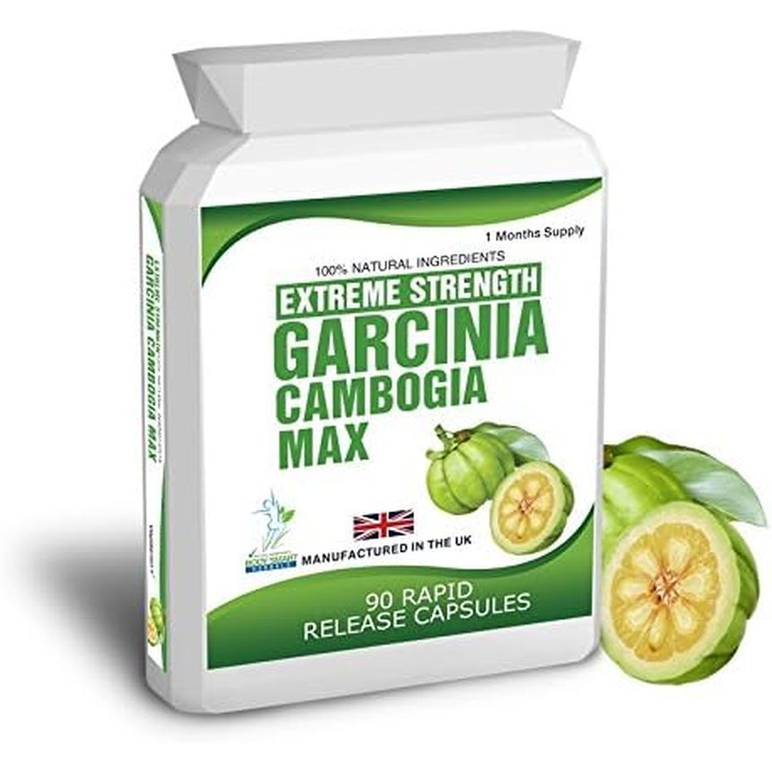 90 Capsules Garcinia Cambogia Max Pure Extreme Weight Management Detox Capsules 1500Mg Daily Dose Dieting UK Manufactured