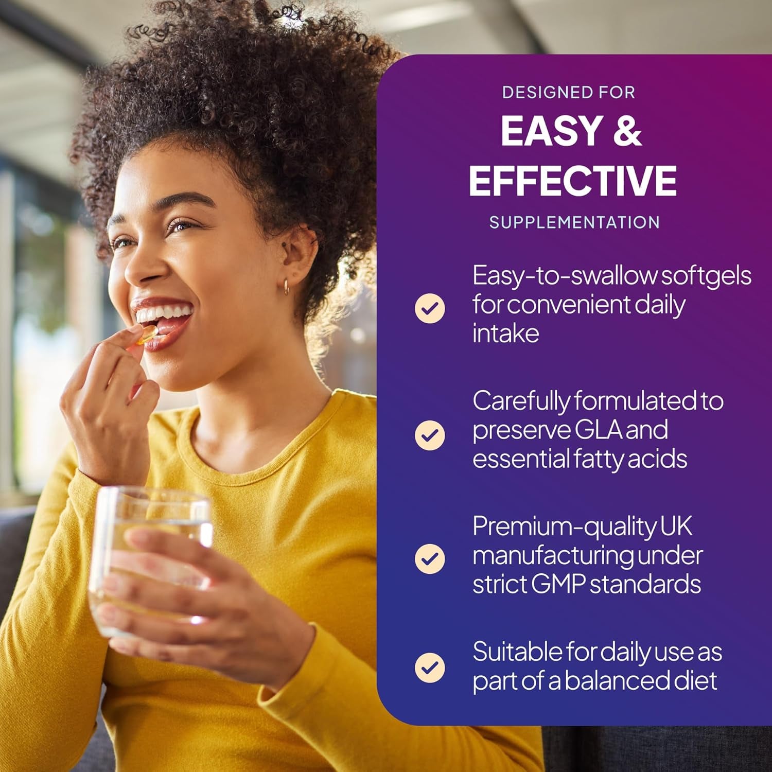 Starflower Oil 1000Mg | High Strength Borage Oil Softgels with GLA | 180 Softgels | Cold-Pressed | Made in the UK