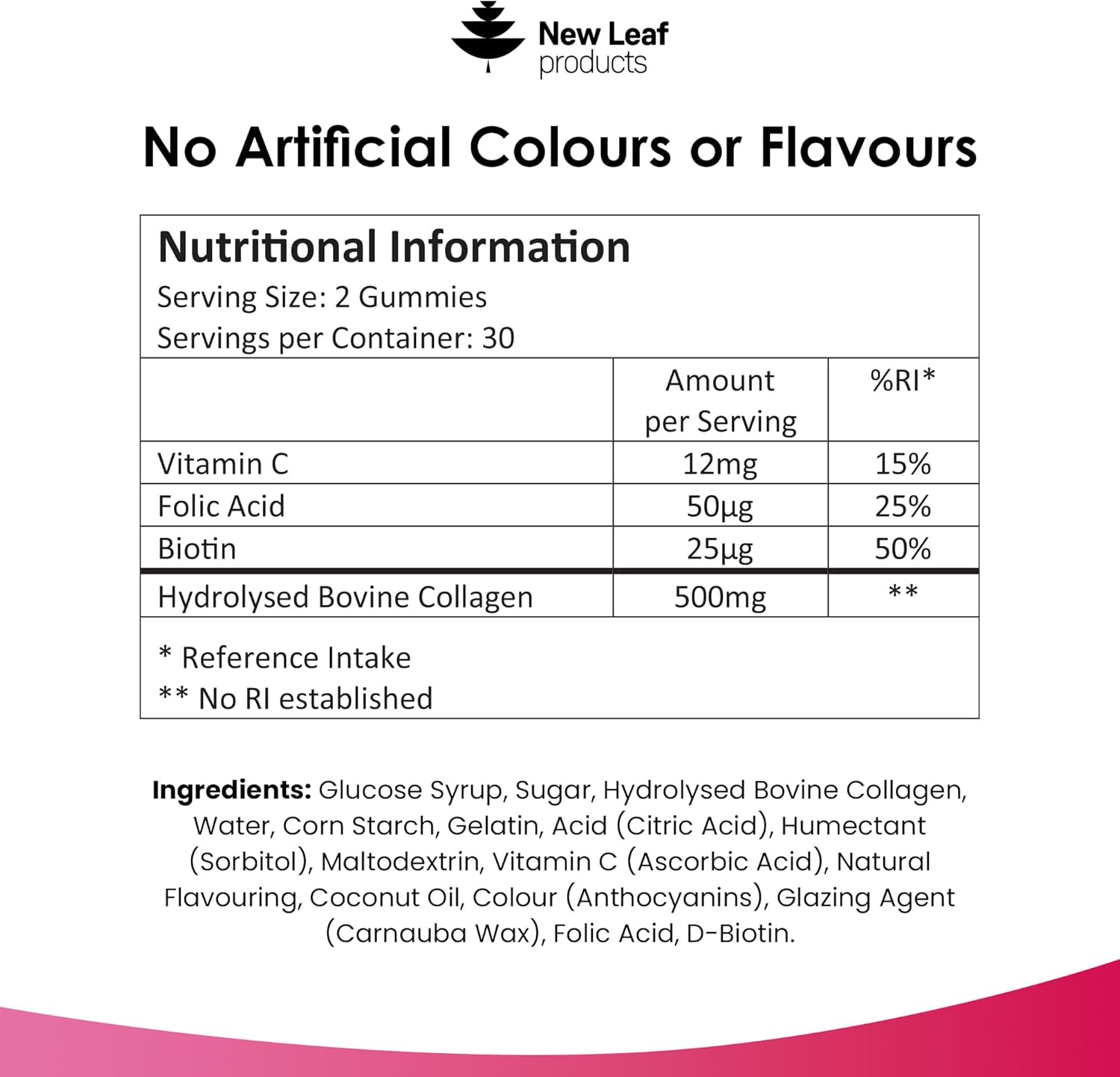 Collagen Gummies - High Strength Type L Bovine Collagan Beauty Supplement - Advanced Superior Type 1 Hydrolysed Collagen Peptides - Added Biotin, Vitamin C & Folic - 60 Gummies