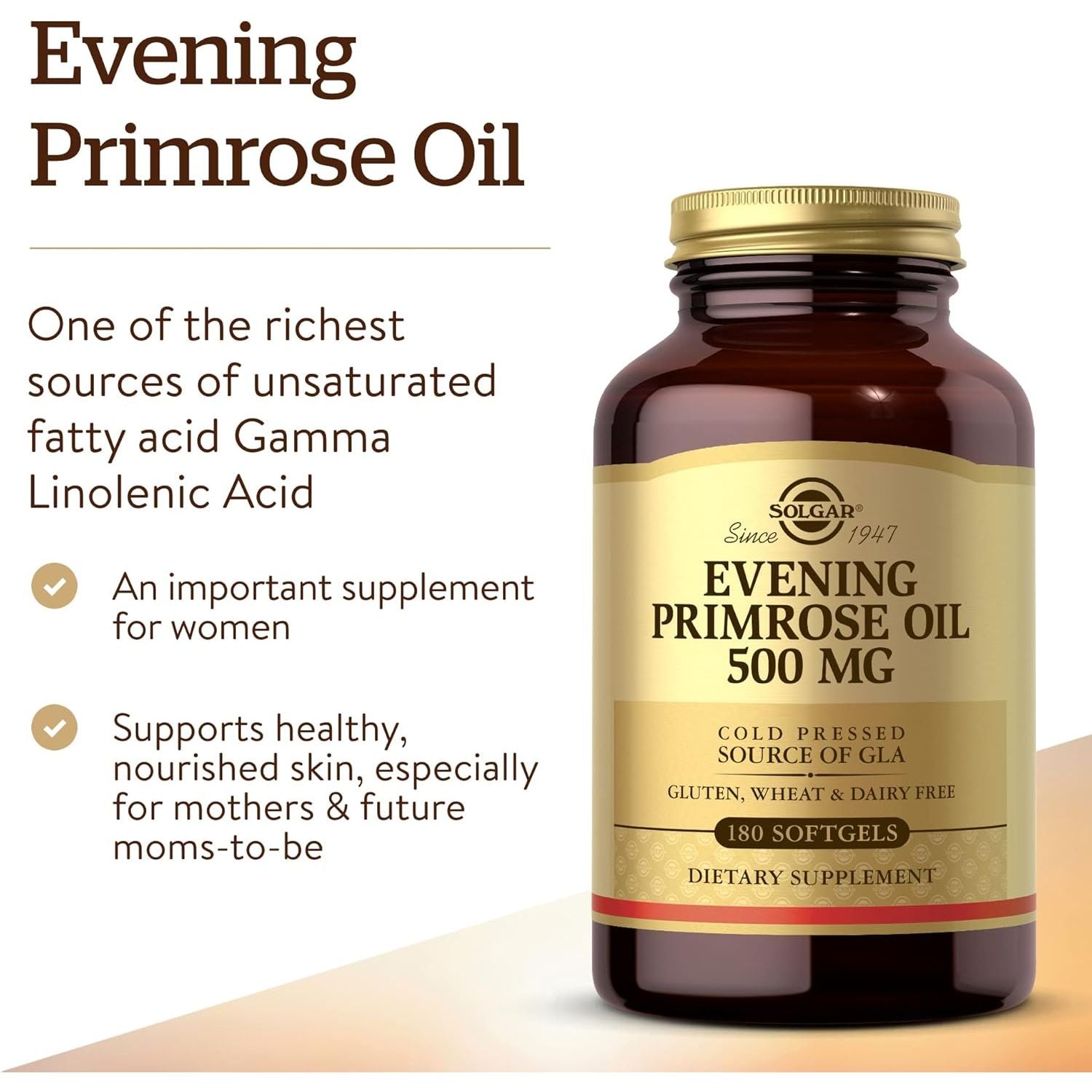 Solgar Evening Primrose Oil 500 Mg Softgels - 180 Softgels