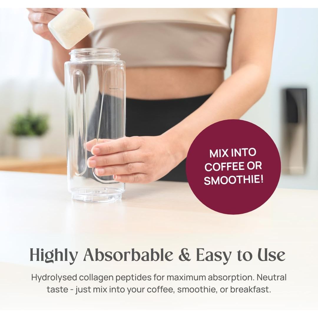 Pure Origins Bovine Collagen Powder 400G - Grass Fed, Grass Finished Pure Unflavoured Premium Hydrolysed Bovine Collagen Peptides Powder (Type 1 & 3) Collagen Supplement for Women & Men