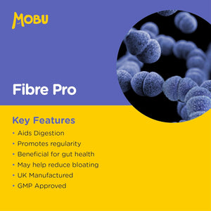 Fibre Supplement with Psyllium Husk, Inulin & Acidophilus – 60 Capsules – Gut Health & Digestion Support – MOBU Fibre Pro UK Made
