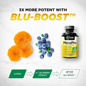 120 Days Supply - Eye Vitamin & Mineral Supplement with Zeaxanthin, Meso Zeaxanthin, Lutein, Blueberry Extract plus for Adults Vegan Eye Care Vitamins for Vision Health