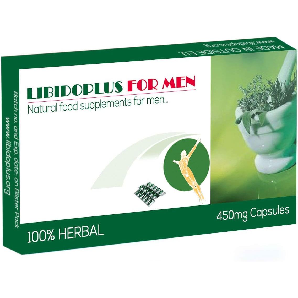 New! Super Extra-Strong Ginseng and Herbal Supplements from Libidoplus® - the Powerful and Fast Acting Food Supplement for Enhancing Male Stamina & Energy Booster for Men 10 Capsules!