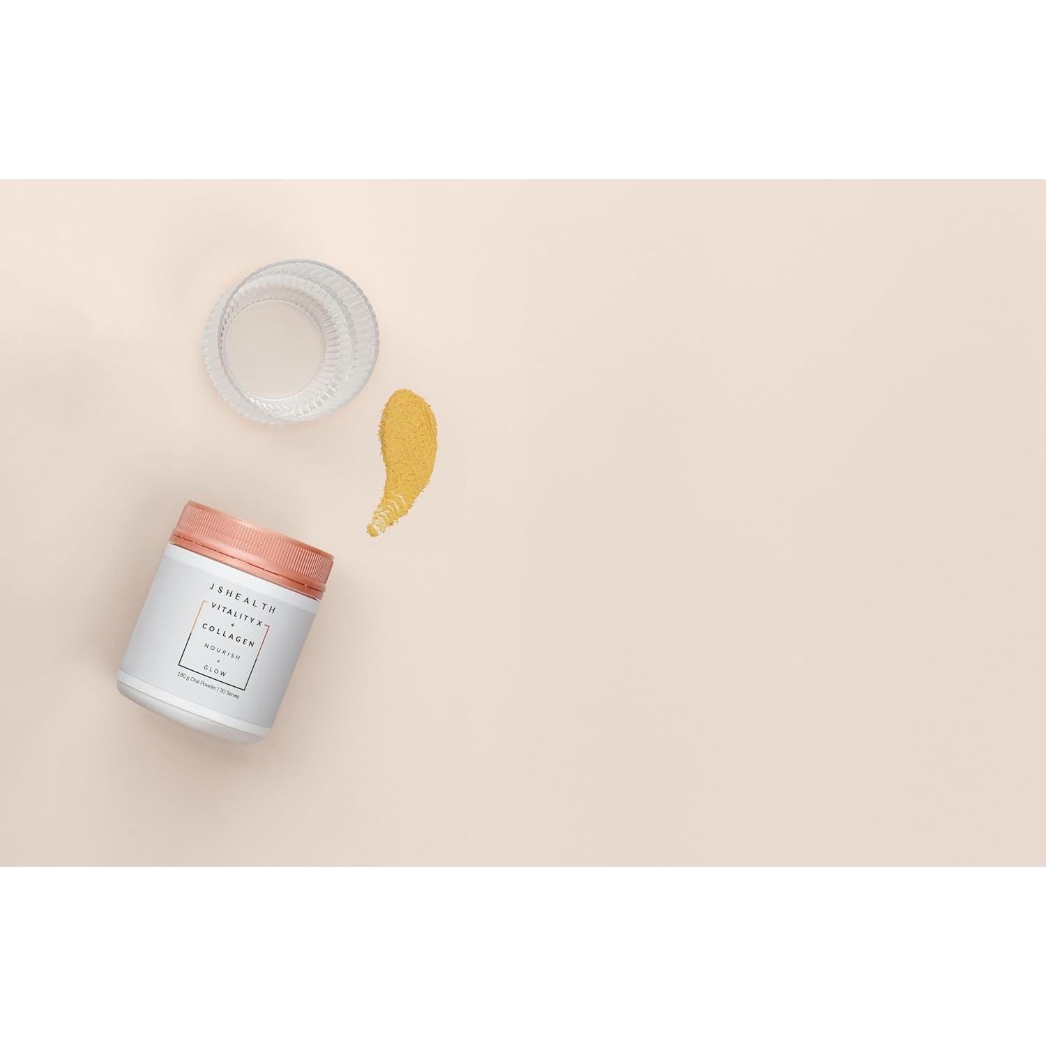 Jshealth Vitamins Vitality X + Collagen - Beauty Powder Supplement with Vitamins C & E to Nourish Hair Skin and Nails (180G)