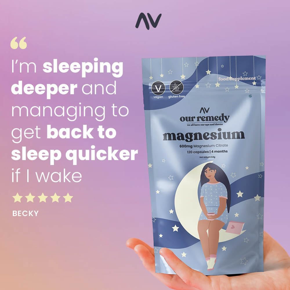 120-Count of 600Mg Magnesium Citrate Capsules for Women — Made for Fast & Effective Absorption — Helps with Menopause, Relaxation, Joint Health, and Good Night'S Sleep — Women'S Owned and Made in UK