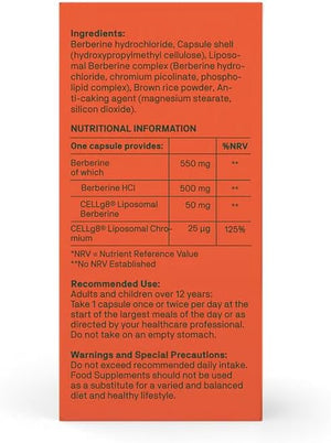 Natroceutics Berberine Complex 60 Vegan Capsules Advanced Berberine Delivery Complex Increased Bioavailability