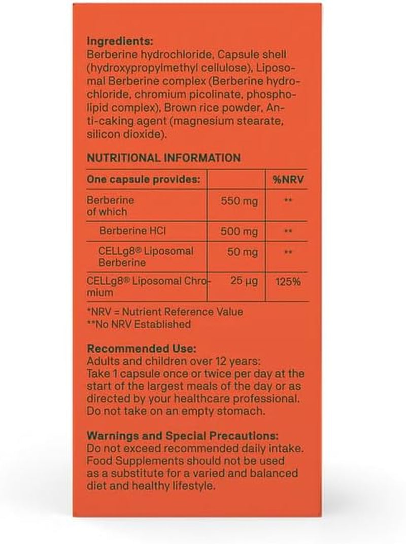Natroceutics Berberine Complex 60 Vegan Capsules Advanced Berberine Delivery Complex Increased Bioavailability