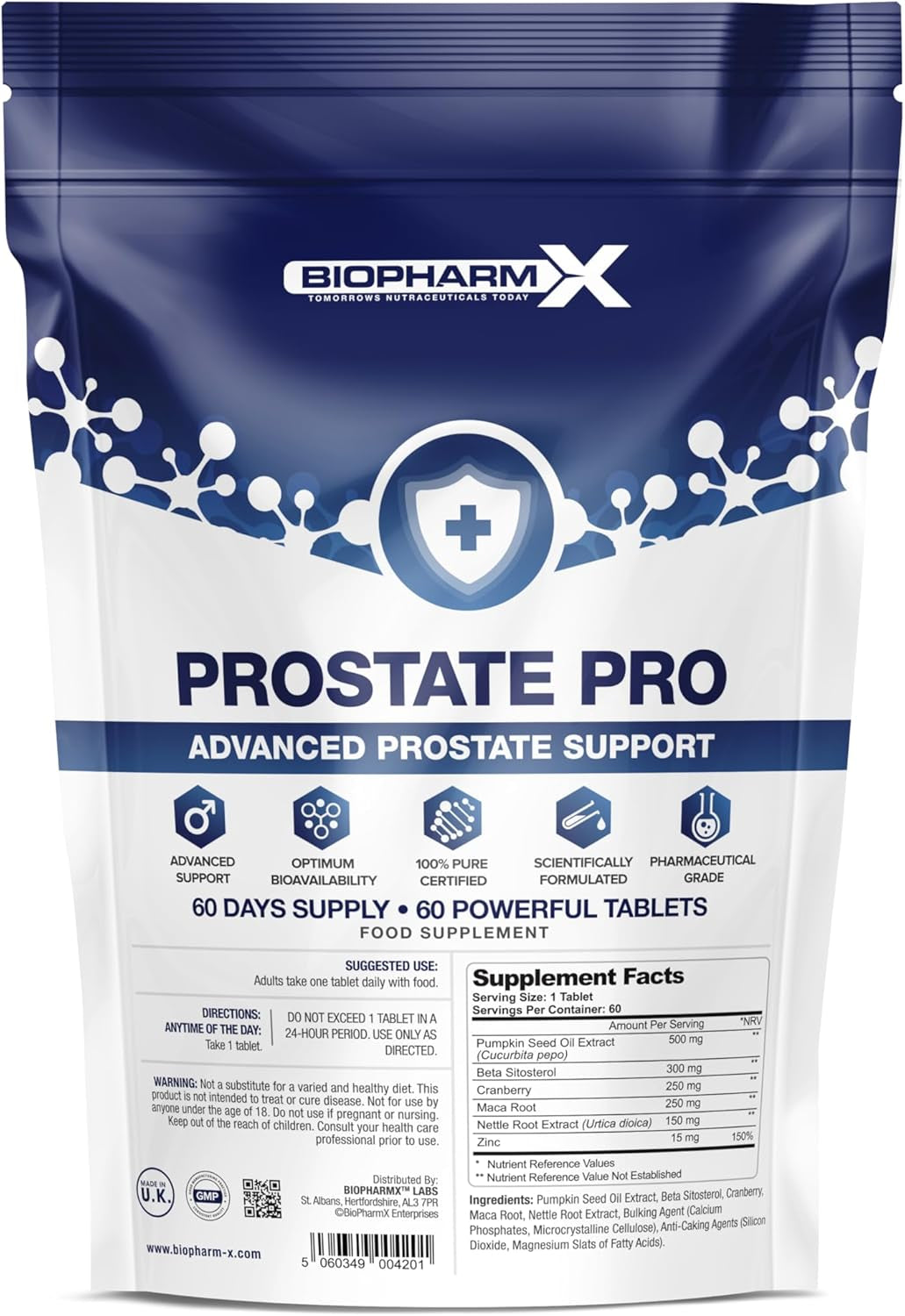 Prostatepro Advanced Prostate Health Supplement for Men - 60 Tablets for Prostate Support & Urinary Discomfort