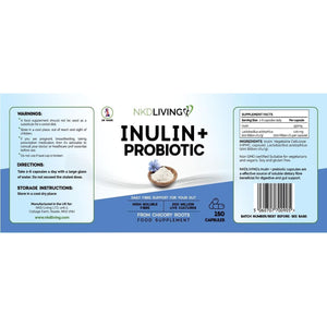 NKD Living Inulin and Probiotic Fibre, 150 Capsules