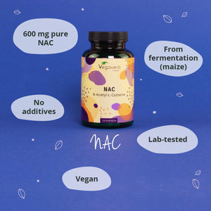 Vegavero NAC Supplement | 100% Pure N-Acetyl-Cysteine 600 Mg | Lab Tested, NO Additives | 180 Capsules | Vegan