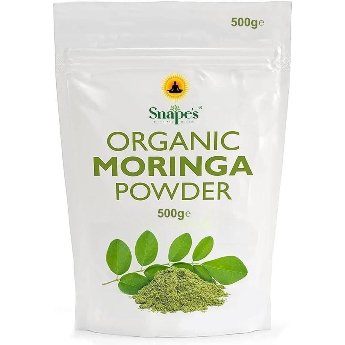 Organic Moringa Powder, 500G Premium UK Certified Organic Pure Moringa Leaf Rich in Essential Vitamins & Minerals
